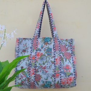 Wholesale Lot Of Tote BagS, Indian Quilted Making Tote Bag, Women Shopping Totes Bag, Floral Block Print Bag Ethnic Cotton Shoulder Bags