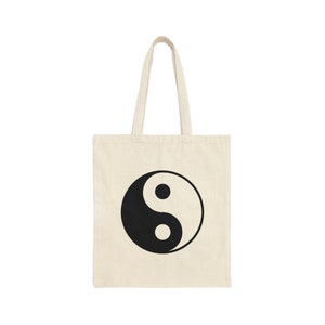 Yin Yang Cotton Canvas Tote Bag - Embrace Balance On the Go