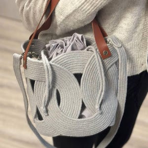 Unique Women’s Shoulder Bag - Handmade Cotton Cord Tote