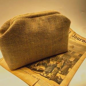 Handmade Jute Clutch Bag–Natural Woven Purse with Hidden Secure Closure – Boho Everyday Bag – Gift for Her-Double Jute Clutch-Natural Fabric